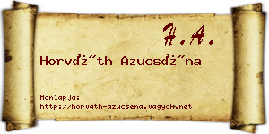 Horváth Azucséna névjegykártya